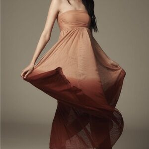 NWT Let Me Be Strapless Ombre Maxi Dress bought at Anthropologie small new